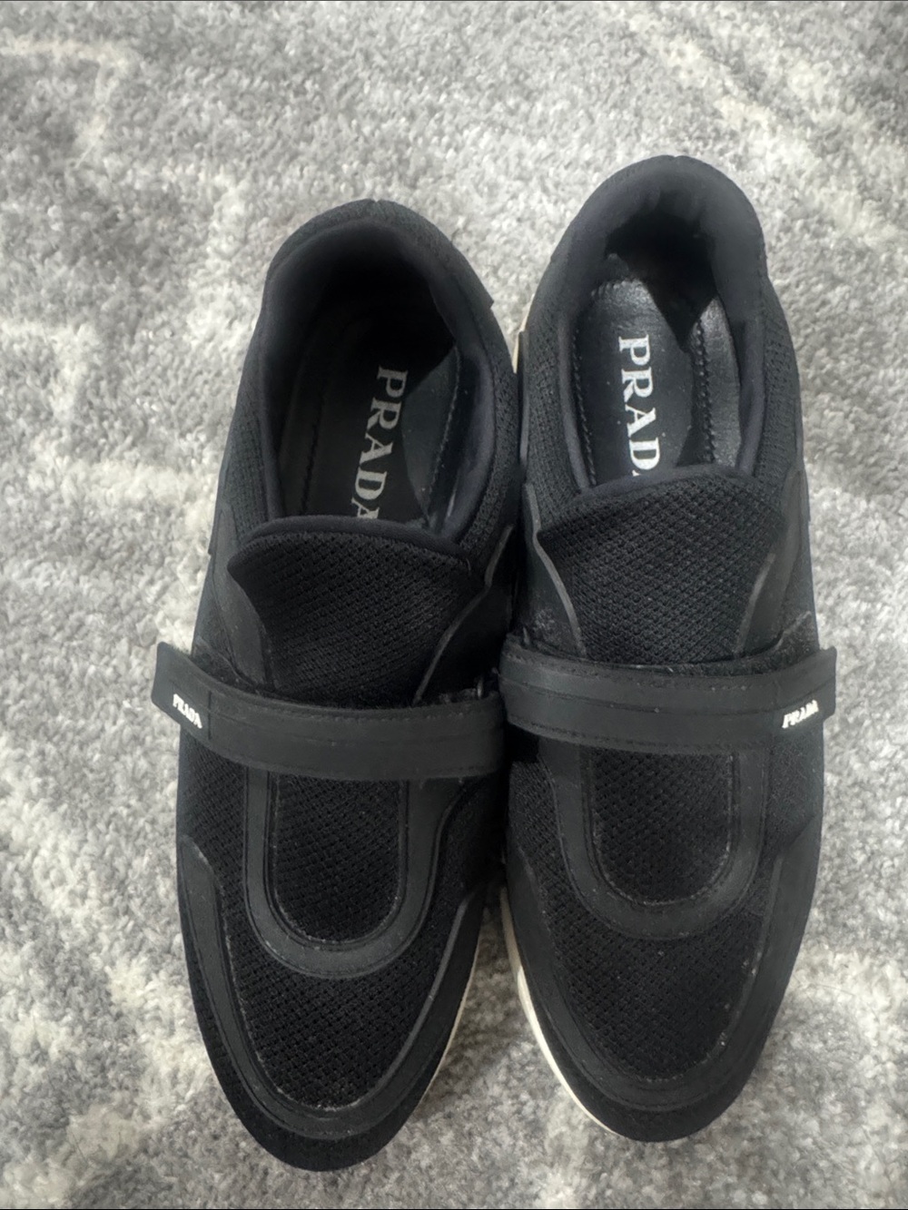 Prada Black Low-Top Slip-On Sneakers - Picture 3 of 5